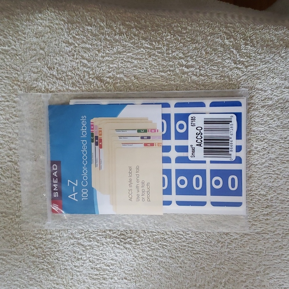 New Smead Color Labels "O"